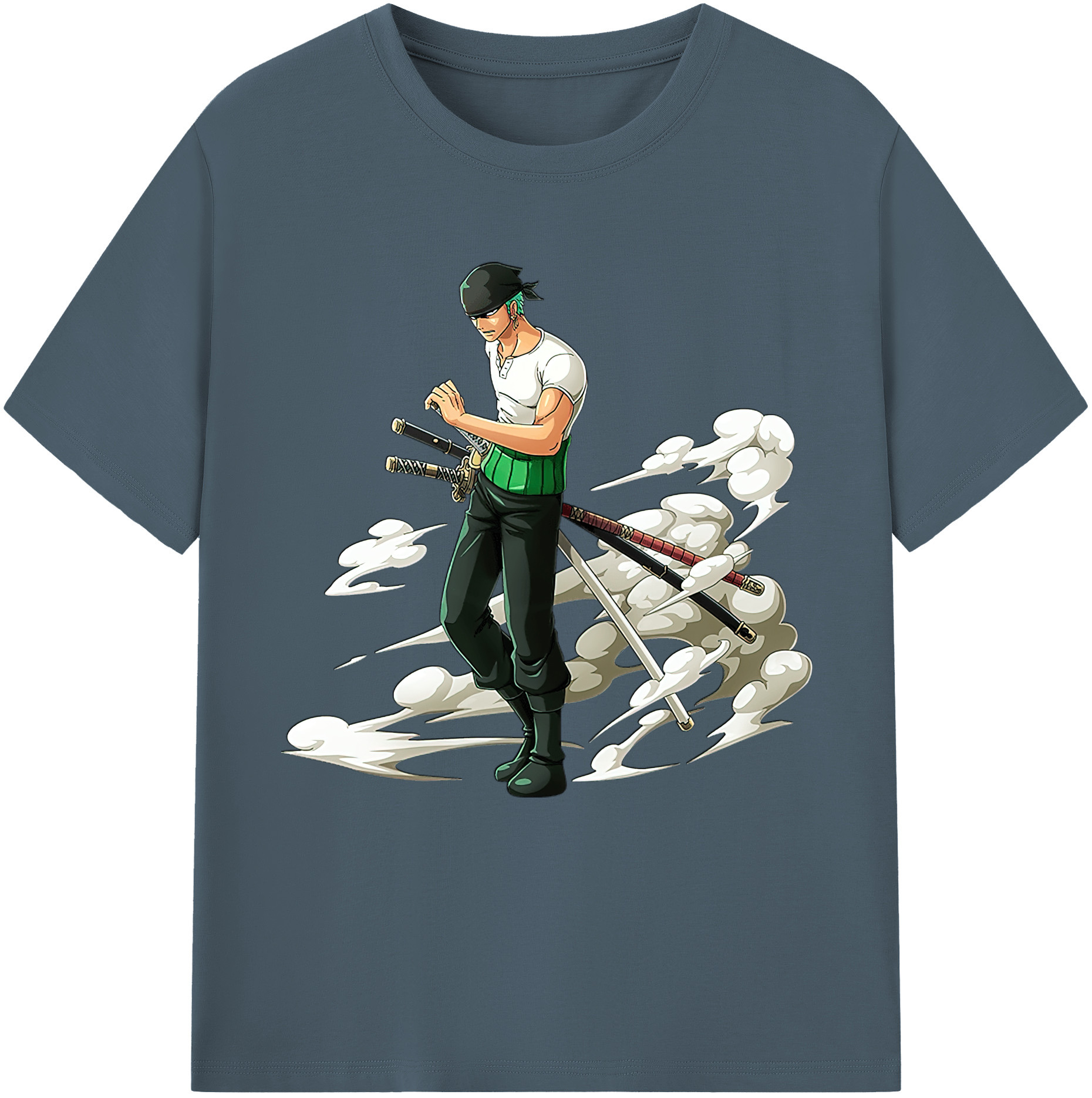 ワンピース ロロノア・ゾロ ONE PIECE Roronoa Zoro 綿100％半袖Tシャツ（フロントプリント）